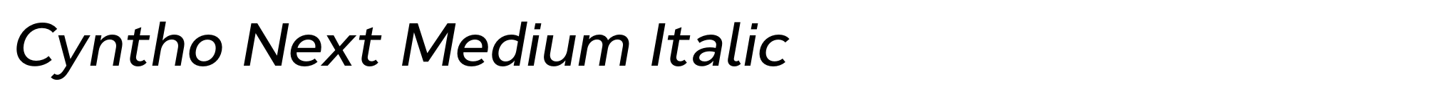 Cyntho Next Medium Italic image
